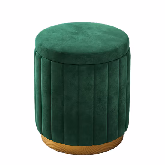 Nordic New Dressing Chair Home Clothes Makeup Stool Luxury Storage Shoes Small Round Cloth Stool