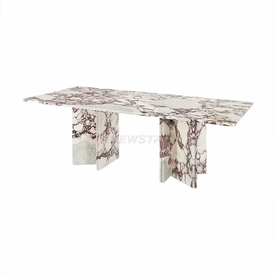 Newstar Minimalist Luxury Home Furniture Marble Dining Table Restaurant Table Calacatta Gold Dining Table